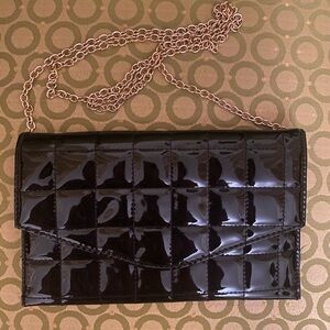 Crocci black purse on chain